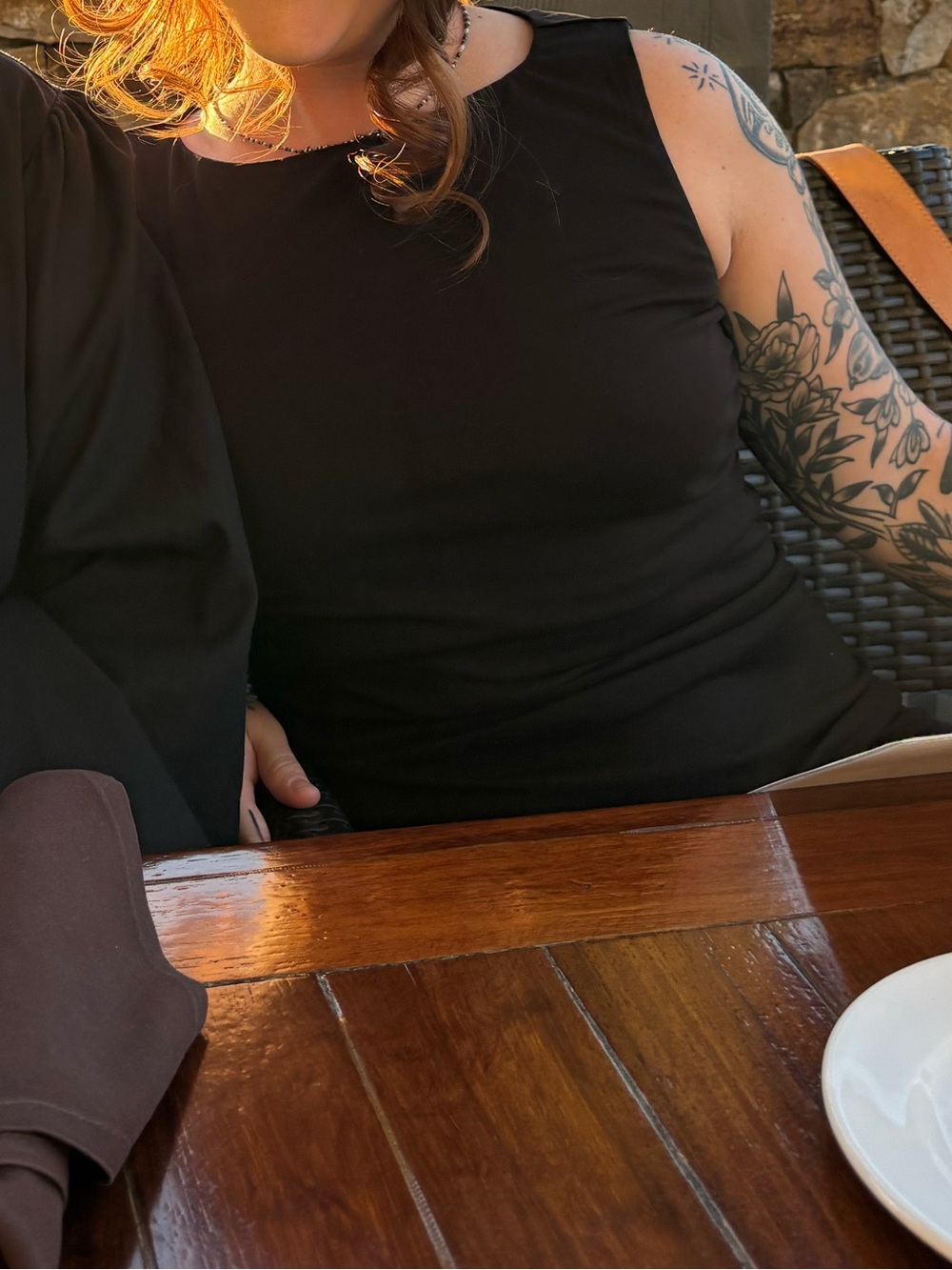 Sleeveless black ruched maxi - Picture 4 of 4